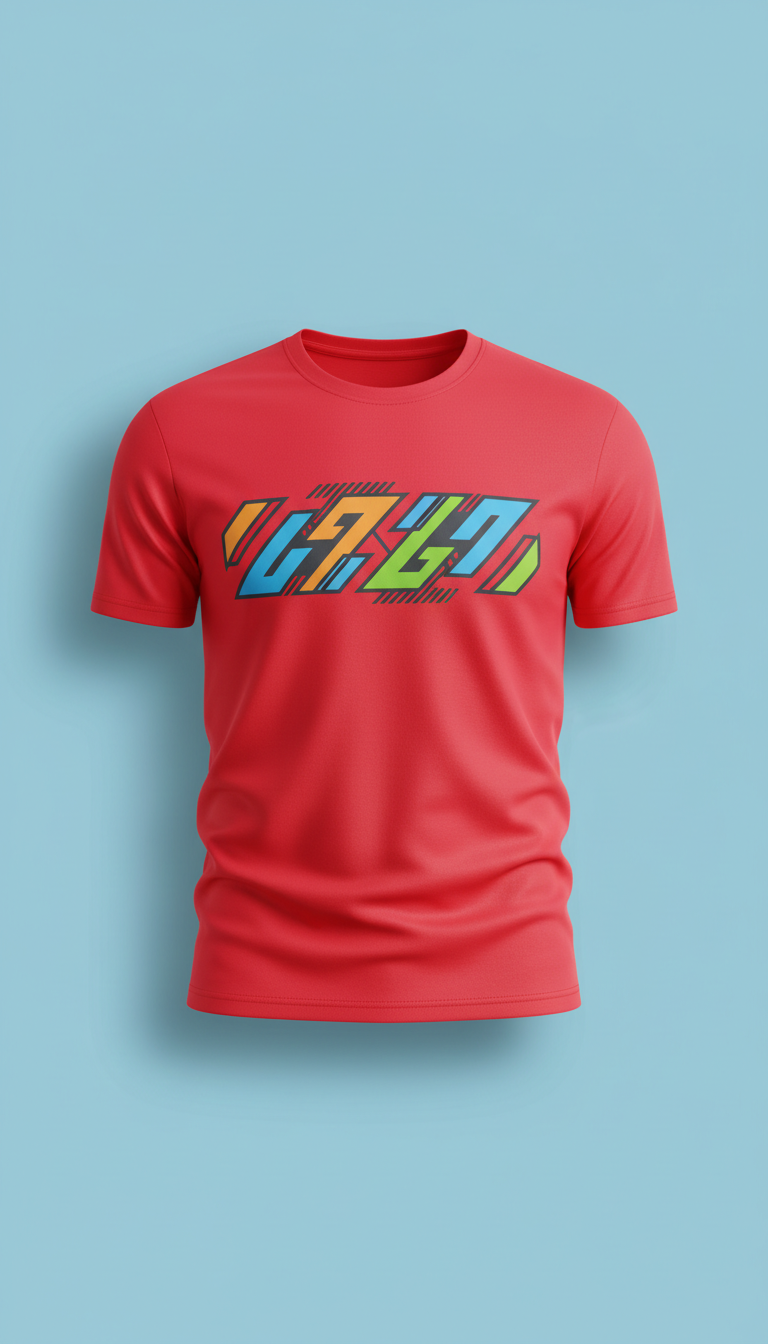Vivid Red Sports Graphic Tee