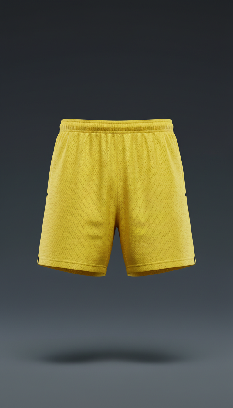 Playmaker Yellow Mesh Shorts