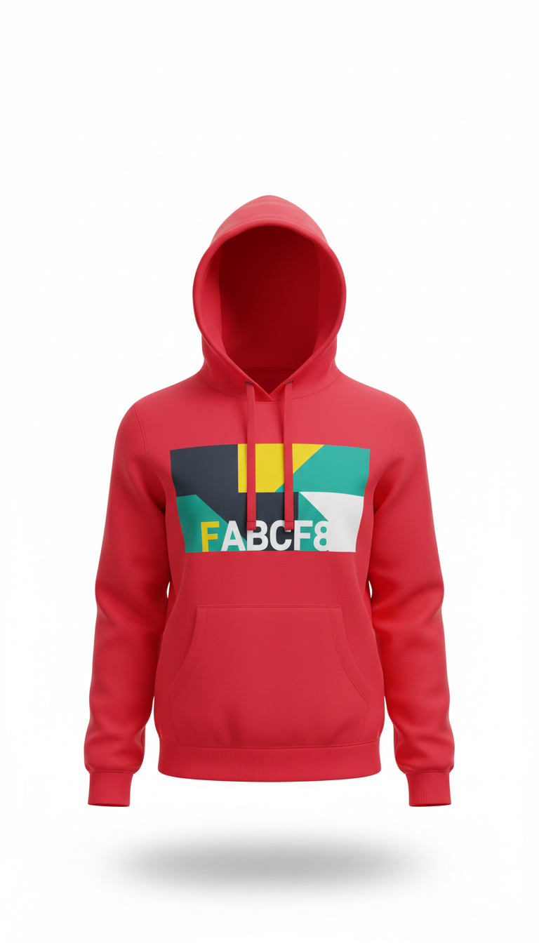 Electric Red Graphic Hoodie